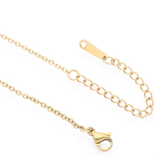 Dây Chuyền Hợp Kim Nữ Đính Đá AvaJi AVJ.N000315.00 Màu Vàng