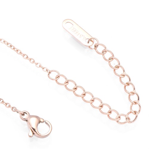Dây Chuyền Hợp Kim Nữ AvaJi AVJ.N000318.00 Màu Vàng Hồng