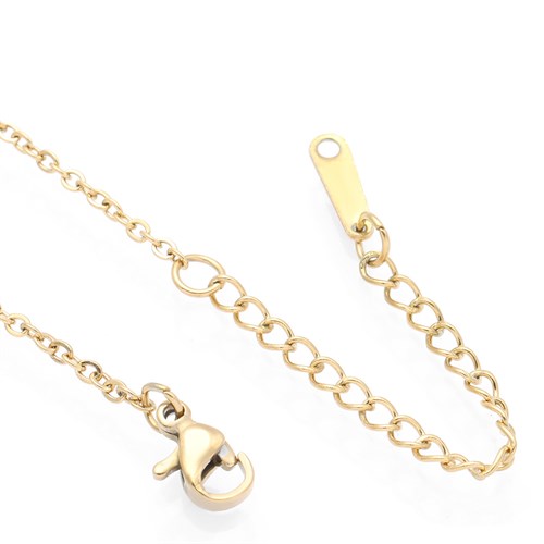 Dây Chuyền Hợp Kim Nữ Đính Đá AvaJi AVJ.N000326.00 Màu Vàng