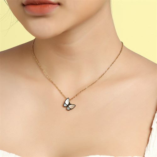 Dây Chuyền Hợp Kim Nữ Đính Đá AvaJi AVJ.N000333.00 Màu Vàng