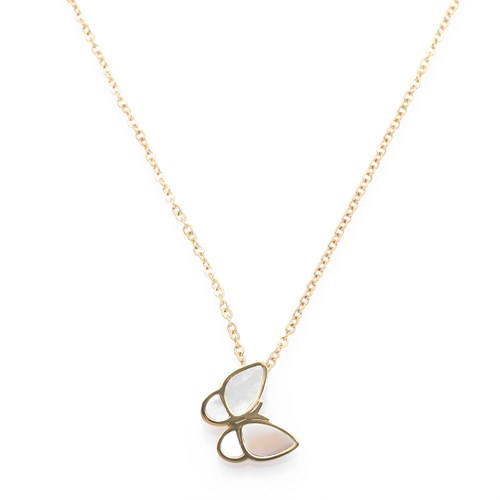 Dây Chuyền Hợp Kim Nữ Đính Đá AvaJi AVJ.N000333.00 Màu Vàng