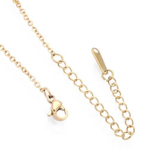 Dây Chuyền Hợp Kim Nữ Đính Đá AvaJi AVJ.N000333.00 Màu Vàng