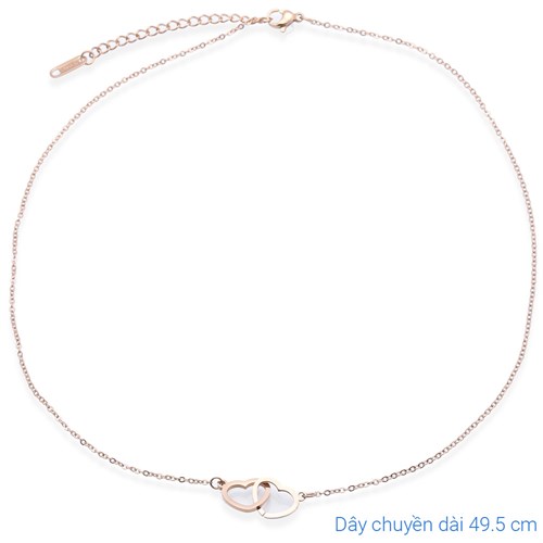 Dây Chuyền Hợp Kim Nữ AvaJi AVJ.N000339.00 Màu Vàng Hồng