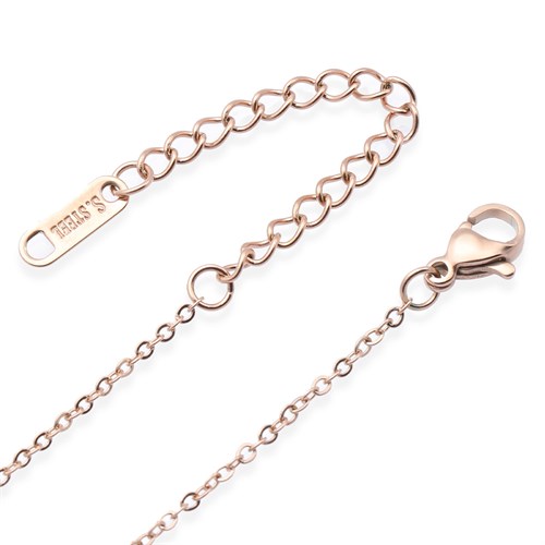 Dây Chuyền Hợp Kim Nữ AvaJi AVJ.N000339.00 Màu Vàng Hồng