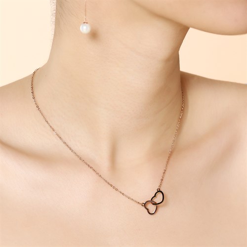 Dây Chuyền Hợp Kim Nữ AvaJi AVJ.N000339.00 Màu Vàng Hồng