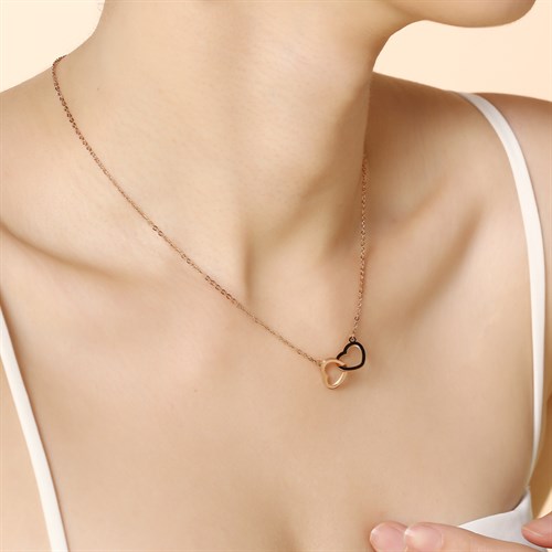 Dây Chuyền Hợp Kim Nữ AvaJi AVJ.N000339.00 Màu Vàng Hồng