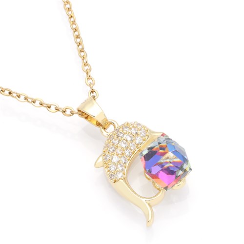 Dây Chuyền Hợp Kim Nữ Đính Đá AvaJi AVJ.N000354.00 Màu Vàng