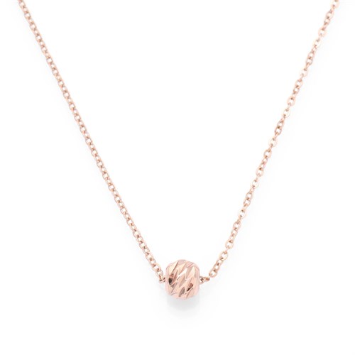 Dây Chuyền Hợp Kim Nữ Đính Đá AvaJi AVJ.N000361.00 Màu Vàng Hồng