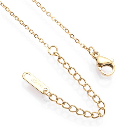 Dây Chuyền Hợp Kim Nữ Đính Đá AvaJi AVJ.N000366.00 Màu Vàng