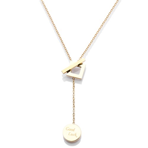 Dây Chuyền Hợp Kim Nữ Đính Đá AvaJi AVJ.N000367.00 Màu Vàng