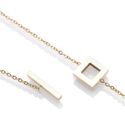 Dây Chuyền Hợp Kim Nữ Đính Đá AvaJi AVJ.N000367.00 Màu Vàng