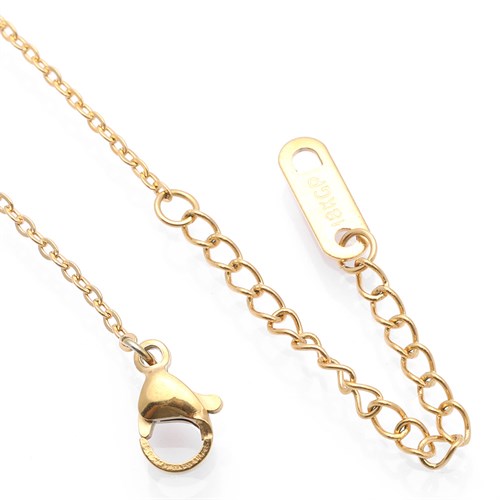 Dây Chuyền Hợp Kim Nữ Đính Đá AvaJi AVJ.N000371.00 Màu Vàng