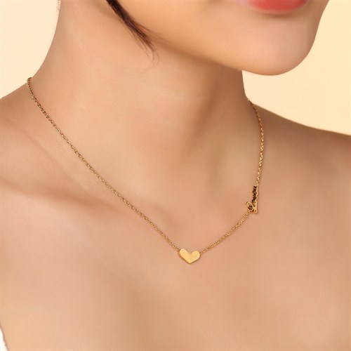 Dây Chuyền Hợp Kim Nữ Đính Đá AvaJi AVJ.N000373.00 Màu Vàng