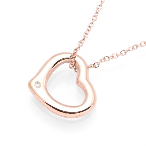 Dây Chuyền Hợp Kim Nữ Đính Đá AvaJi AVJ.N000383.00 Màu Vàng Hồng