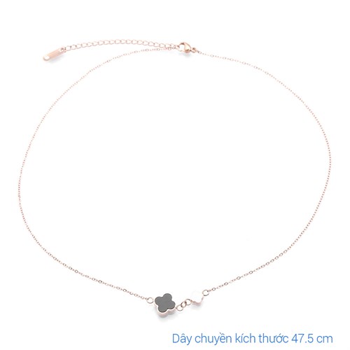 Dây Chuyền Hợp Kim Nữ Đính Đá AvaJi AVJ.N000384.00 Màu Vàng Hồng