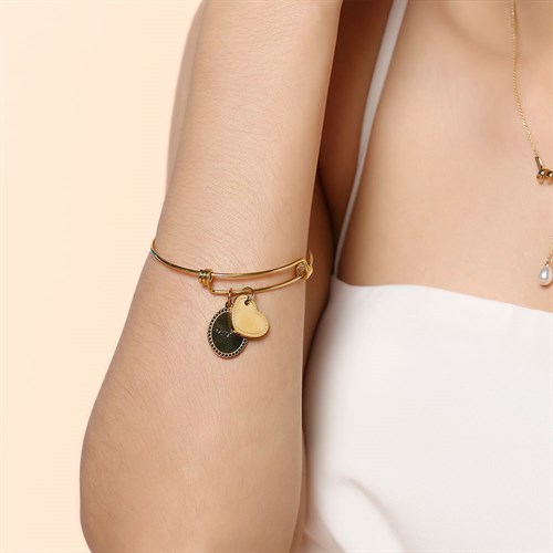 Vòng Tay Hợp Kim Nữ AvaJi AVJ.B000018.00 Màu Vàng