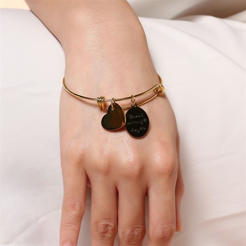 Vòng Tay Hợp Kim Nữ AvaJi AVJ.B000018.00 Màu Vàng