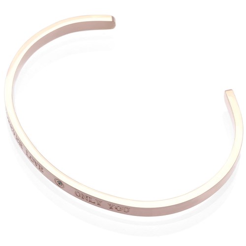 Vòng Tay Hợp Kim Nữ AvaJi AVJ.B000020.00 Màu Vàng Hồng