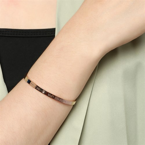 Vòng Tay Hợp Kim Nữ AvaJi AVJ.B000020.00 Màu Vàng Hồng