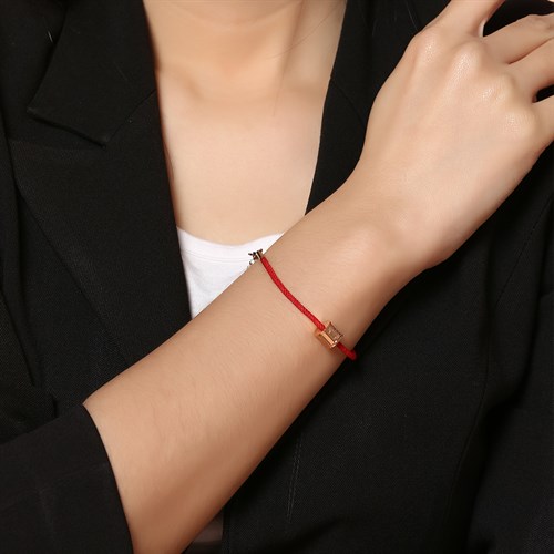 Vòng Tay Hợp Kim Nữ AvaJi AVJ.T000072.00 Màu Đỏ