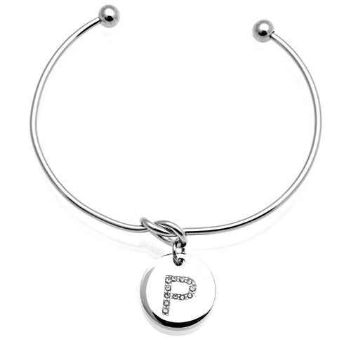 Vòng Tay Hợp Kim Đính Đá Nữ AvaJi AVJ.B000023.00 Màu Bạc