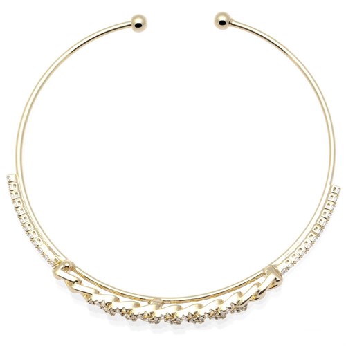 Vòng Tay Hợp Kim Nữ AvaJi Đính Đá AVJ.B000007.00 Màu Vàng