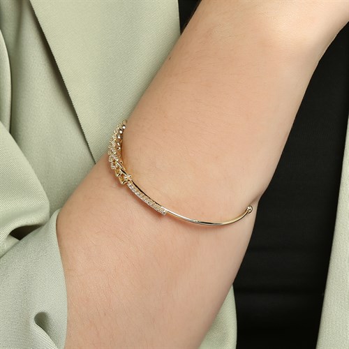 Vòng Tay Hợp Kim Nữ AvaJi Đính Đá AVJ.B000007.00 Màu Vàng