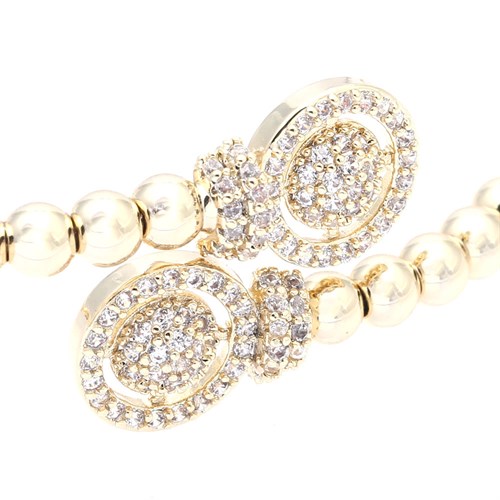 Vòng Tay Hợp Kim Nữ AvaJi Đính Đá AVJ.B000012.00 Màu Vàng