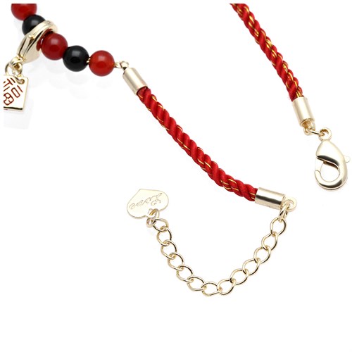 Vòng Tay Hợp Kim Nữ AvaJi Đính Đá AVJ.T000020.00 Màu Đỏ