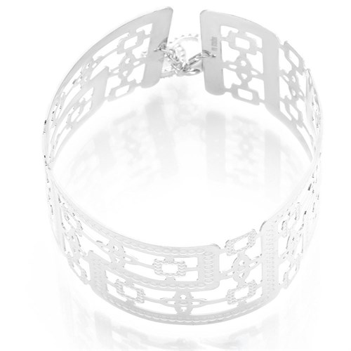 Vòng Tay Bạc Nữ Mạ Vàng Trắng AvaJi AVJ.T000100 Màu Bạc