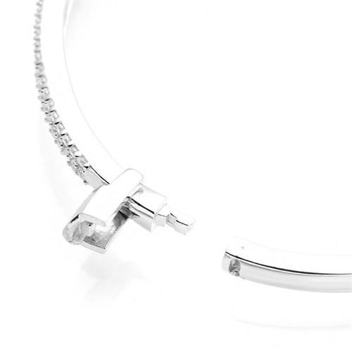 Vòng Tay Bạc Nữ Đính Đá Mạ Vàng Hồng AvaJi AVJ.T000124 Màu Vàng Hồng