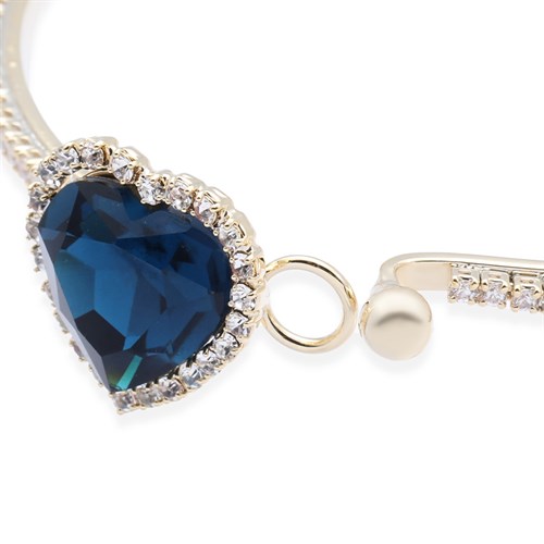 Vòng Tay Hợp Kim Nữ Đính Đá AvaJi AVJ.B000114.00 Màu Vàng