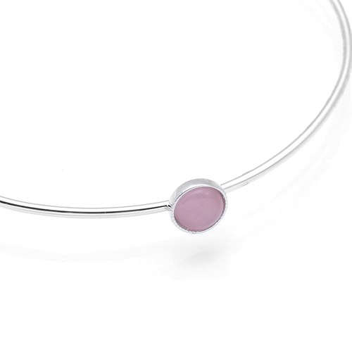 Vòng Tay Hợp Kim Nữ Đính Đá AvaJi AVJ.B000117.00 Màu Bạc