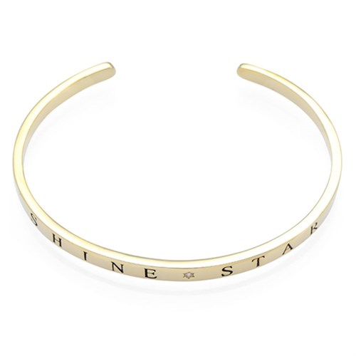 Vòng Tay Hợp Kim Nữ Đính Đá AvaJi AVJ.B000124.00 Màu Vàng