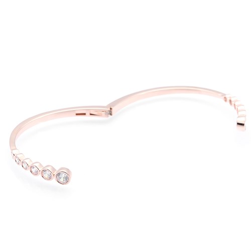 Vòng Tay Hợp Kim Nữ Đính Đá AvaJi AVJ.B000152.00 Màu Vàng Hồng