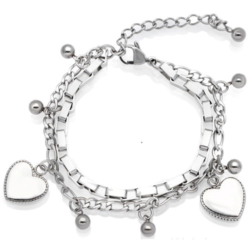 Lắc Tay Hợp Kim Nữ AvaJi AVJ.T000070.00 Màu Bạc