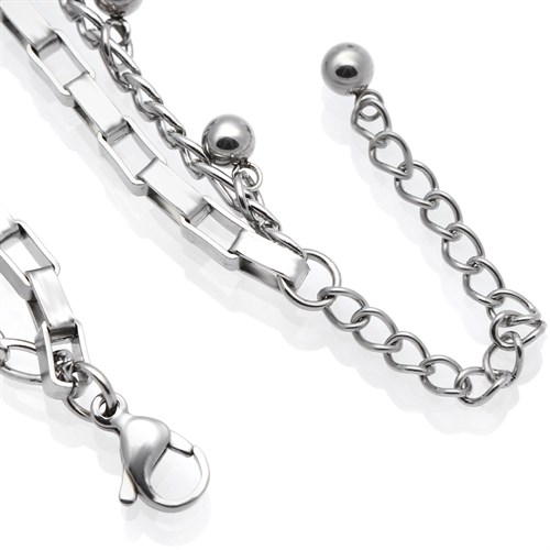 Lắc Tay Hợp Kim Nữ AvaJi AVJ.T000070.00 Màu Bạc