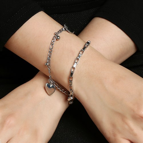 Lắc Tay Hợp Kim Nữ AvaJi AVJ.T000070.00 Màu Bạc