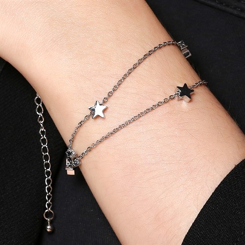 Lắc Tay Hợp Kim Nữ AvaJi AVJ.T000074.00 Màu Bạc