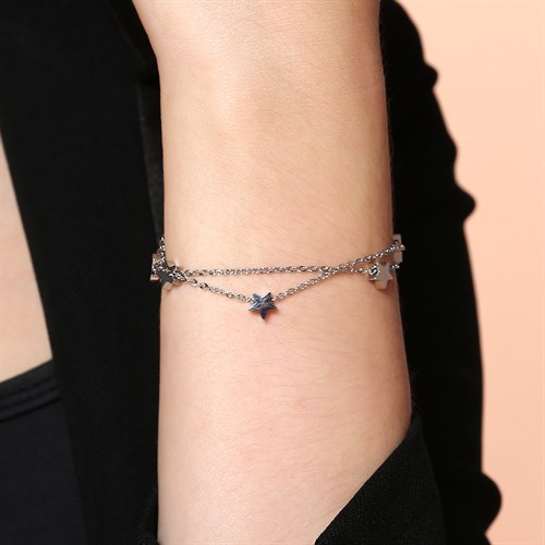 Lắc Tay Hợp Kim Nữ AvaJi AVJ.T000074.00 Màu Bạc