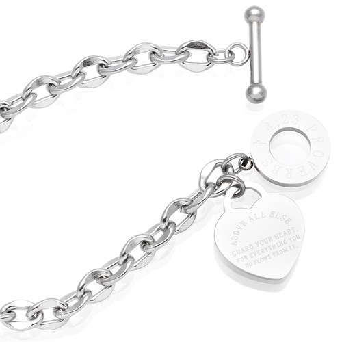 Lắc Tay Hợp Kim Nữ AvaJi AVJ.T000078.00 Màu Bạc