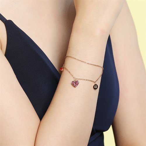 Lắc Tay Hợp Kim Nữ AvaJi AVJ.T000082.00 Màu Vàng