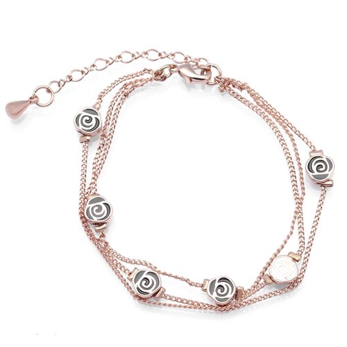 Lắc Tay Hợp Kim Nữ AvaJi AVJ.T000032.00 Màu Vàng Hồng