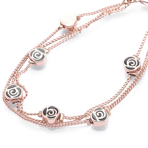 Lắc Tay Hợp Kim Nữ AvaJi AVJ.T000032.00 Màu Vàng Hồng