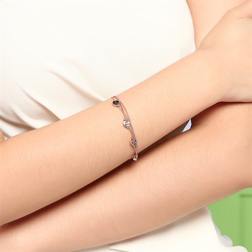 Lắc Tay Hợp Kim Nữ AvaJi AVJ.T000032.00 Màu Vàng Hồng