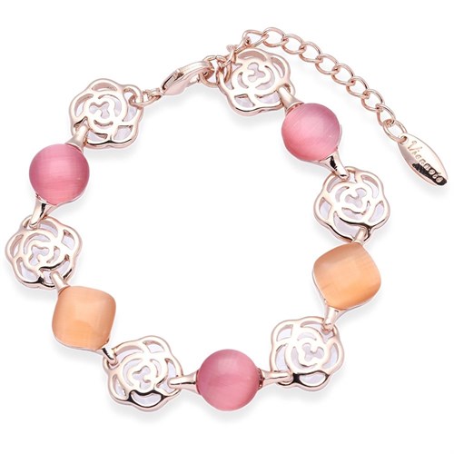 Lắc Tay Hợp Kim Nữ AvaJi AVJ.T000040.00 Màu Vàng Hồng