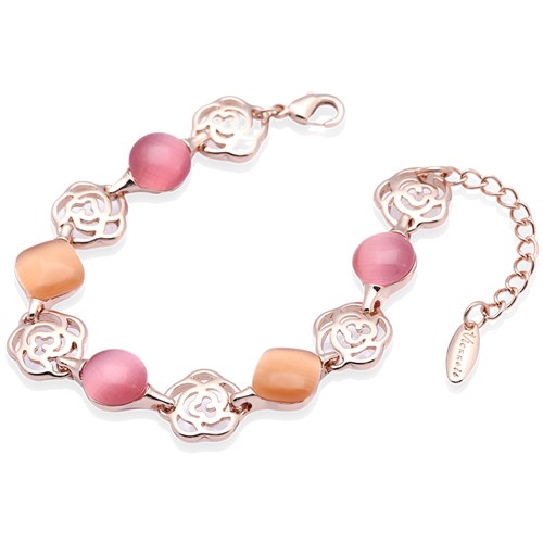 Lắc Tay Hợp Kim Nữ AvaJi AVJ.T000040.00 Màu Vàng Hồng