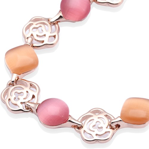 Lắc Tay Hợp Kim Nữ AvaJi AVJ.T000040.00 Màu Vàng Hồng