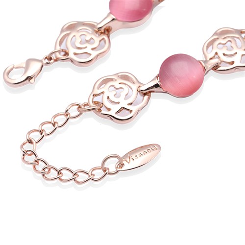 Lắc Tay Hợp Kim Nữ AvaJi AVJ.T000040.00 Màu Vàng Hồng