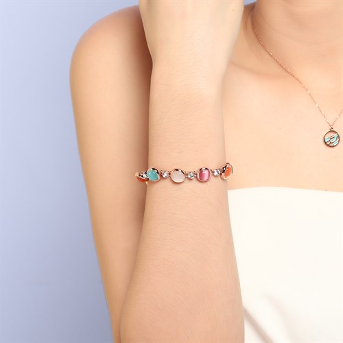 Lắc Tay Hợp Kim Nữ AvaJi AVJ.T000042.00 Màu Vàng